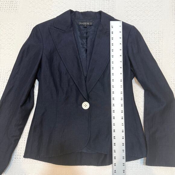 Lafayette 148 New York 4 linen wool blend blazer jacket C 3047 - Picture 3 of 12